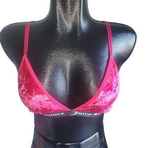 Juicy Couture Red Velvet Bralette M